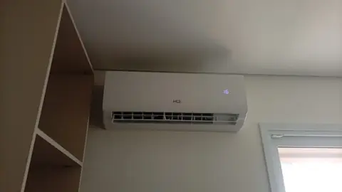 Split HQ instalado em quarto